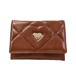 Quilted Heart‑Decor Small Wallet