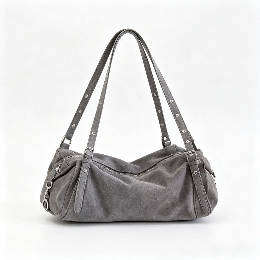 Vintage Suede Adjustable Hobo Bag