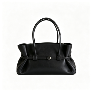 Suede‑Effect Commuter Shoulder Tote Bag