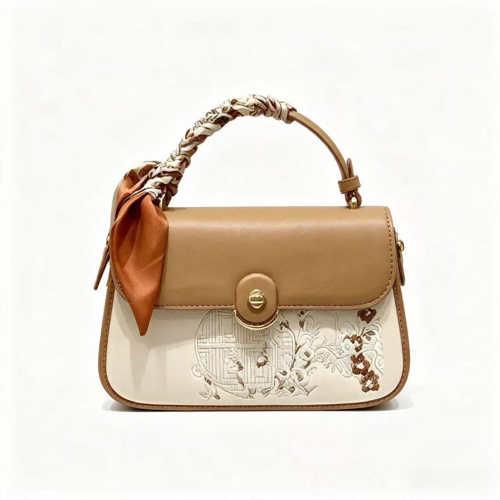 Chinese‑Style Embroidered Handheld Crossbody Bag