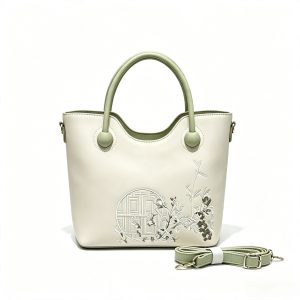 Chinese‑Style Embroidered Tote Handbag