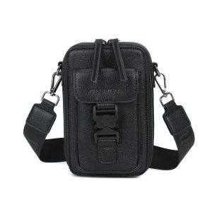 Men’s Leather Multi-Pocket Crossbody Sling Bag