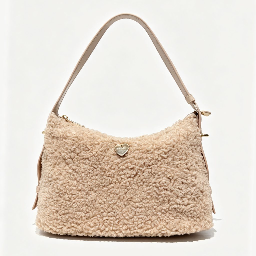 Teddy Furry Hobo Shoulder Bag