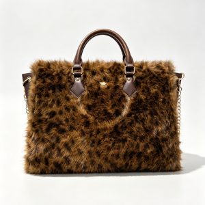 Leopard Print Furry  Handbag