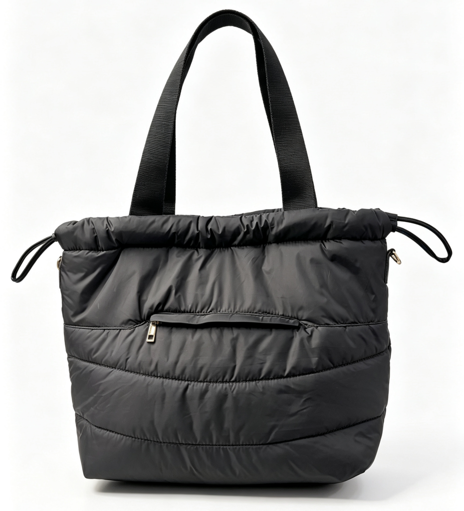 Puffer Drawstring Tote Bag