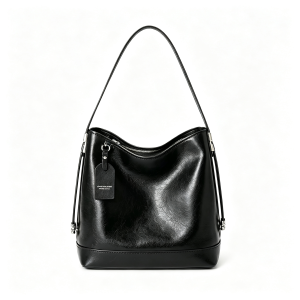 Genuine Leather Bucket Shoulder Bag