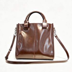Glossy Leather Large Tote Handbag