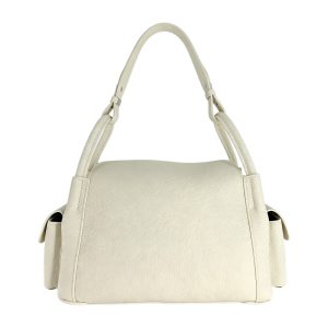 Multi-pocket Genuine Grain Leather Shoulder Bag