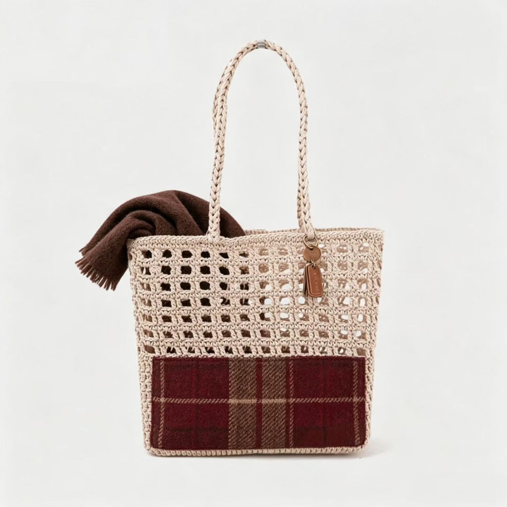 Hollow‑Woven Tote Bag