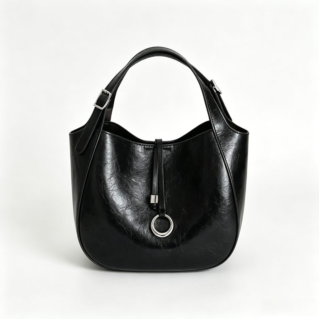 Vintage Oil Wax Leather Hobo Shoulder Bag