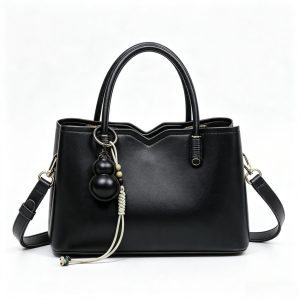 Wave Edge Handbag with Gourd Pendant