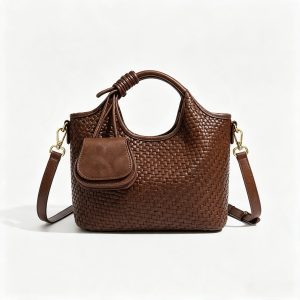 Woven Handbag Crossbody Bag With Mini Pouch