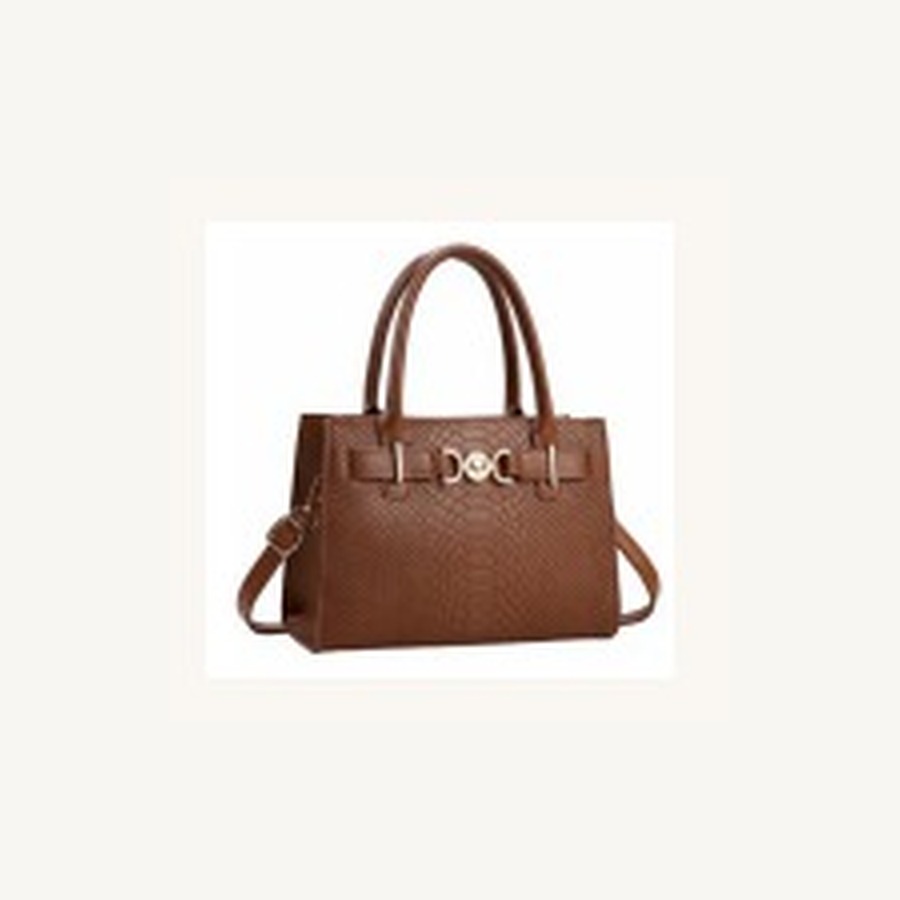 Buckle Detail City Tote Preview 3